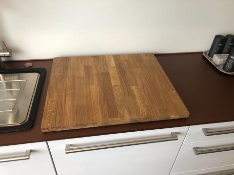 Massives Küchenbrett Eiche 60 x 52 cm