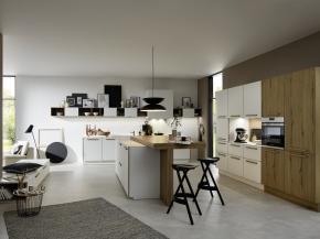 Nolte Flair weiss matt /Manhattan Vulkaneiche Dekor